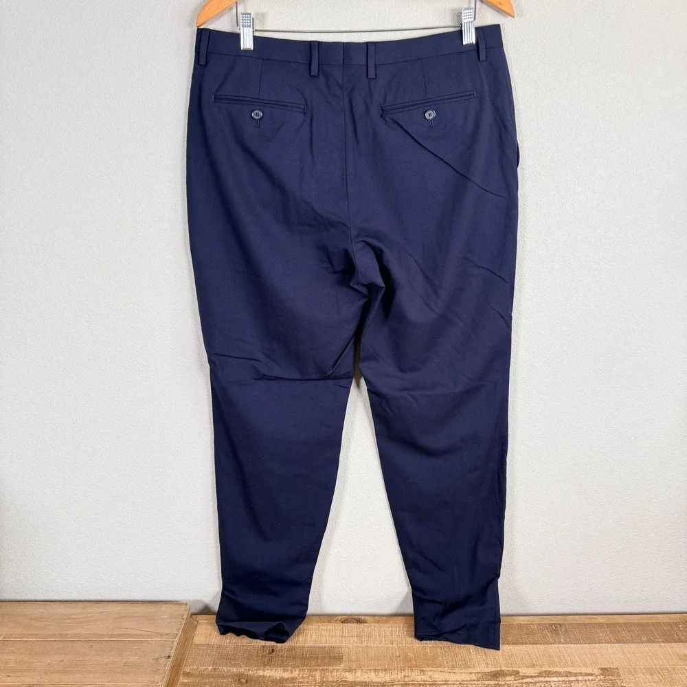 Banana Republic Marzotto Super 120s Wool‎ Dress Pants Mens 34x30 Blue Slim read